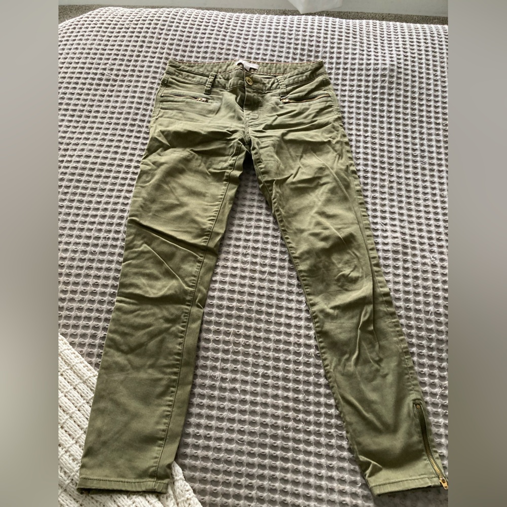 Banana Republic army green skinny jeans size 26